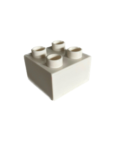 Lego Duplo kostka bílá 2x2
